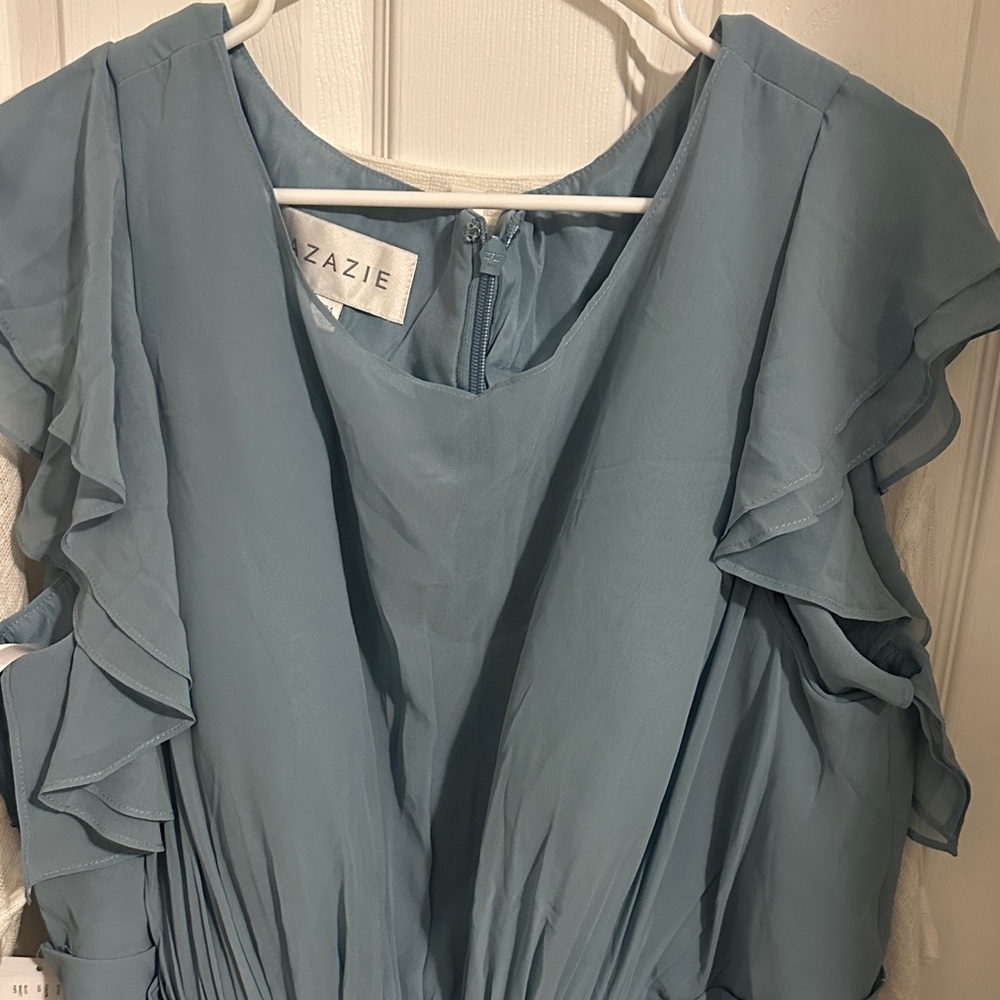 Azazie Daphne moody blue a24 Elegant Dress nwt